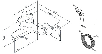 Смеситель для ванны AM-PM Joy F85E15000 хром