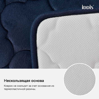 Коврик для ванной IDDIS Basic B20P580i12 50х80см синий