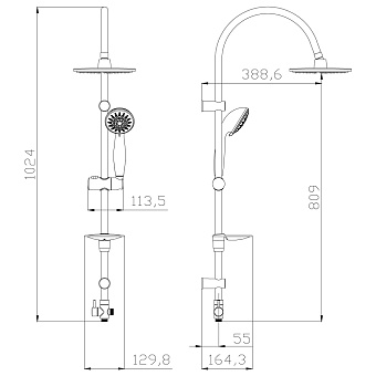 Душевая система LEMARK LM8801C хром