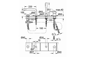 Смеситель для ванны GROHE Concetto New 19576002 хром