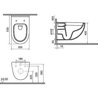 Инсталляция с унитазом VITRA S40 9005B003-7211