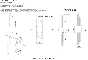 Бра CRYSTAL LUX CARTA CARTA AP6W LED GREEN/BRASS 6Вт LED