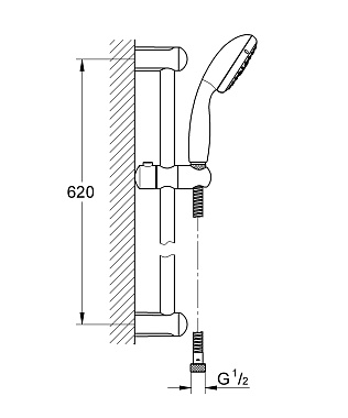 Душевой гарнитур GROHE Tempesta New 27795001 хром