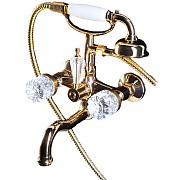 Смеситель для ванны Boheme Crystal 293-CRST золотой