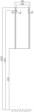 Шкаф подвесной Акватон Йорк 1A171403YOAV0 23х30х80см ясень фабрик