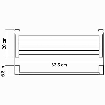 Полотенцедержатель WASSERKRAFT Leine K-5000 K-5011 хром 63,5см