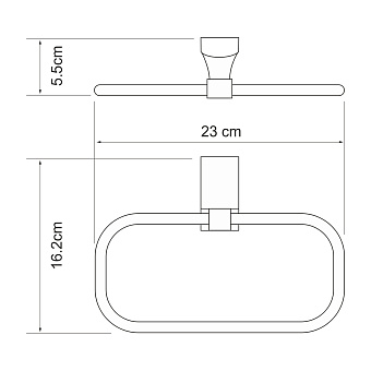 Полотенцедержатель WASSERKRAFT Leine K-5000 WHITE K-5060WHITE бежевый/хром 23см