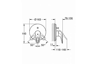 Смеситель для ванны GROHE Eurostyle New 19506LS3 белый