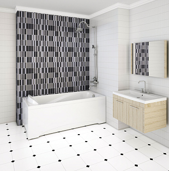 Ванна акриловая RADOMIR Vannesa Роза 2-01-0-0-1-208Р 169х77см пристенная