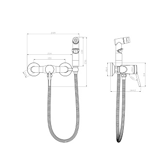 Смеситель для биде LEMARK Minima lm3818c хром