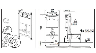Инсталляция с унитазом ROCA Meridian 7.8931.0.411.0