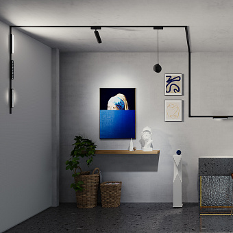 Трековый светильник Novotech SHINO 359082 SMAL 18Вт LED чёрный для низковольтного трека