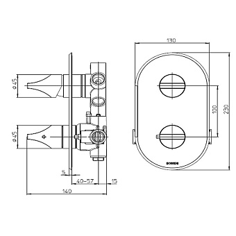 Внешняя часть смесителя BOSSINI Z00500.030