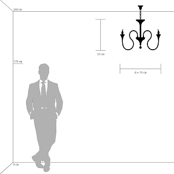 Люстра подвесная Lightstar Serpente 703064 60Вт 6 лампочек E14