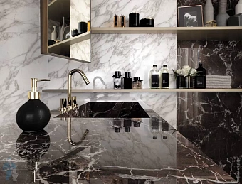 Лаппатированный керамогранит Atlas Concord Италия Marvel Edge AENZ Royal Calacatta Lappato 90х45см 1,215кв.м.