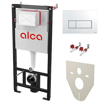 Комплект для установки подвесного унитаза Alcaplast AM101/1120-4:1 RU M571-0001 с панелью смыва