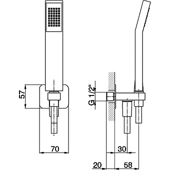 Душевой комплект Cisal Shower DS01880021 хром