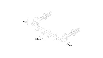 Крючок FIXSEN EUROPA FX-21805-4 хром