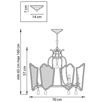 Люстра подвесная Lightstar Castello 744077 40Вт 7 лампочек E14