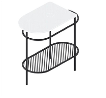 Консоль под раковину ArtCeram FLAIR 3.0 ACA067 56 moka