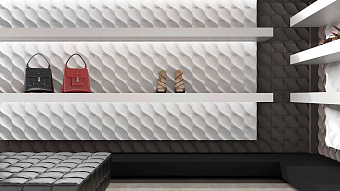 Настенная плитка WOW Wow 106537 Wave Ice White Matt 12,5х12,5см 0,417кв.м. матовая