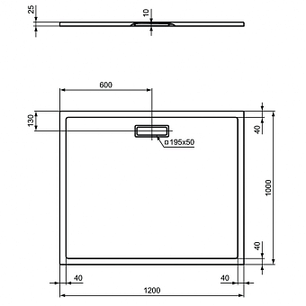 Душевой поддон IDEAL STANDARD ULTRAFLAT NEW T448901 100х120см