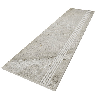 Плитка для ступеней ESTIMA Kailas Steptrade/KA01_NS/30x120 серый 30х120см 0,36кв.м. матовая