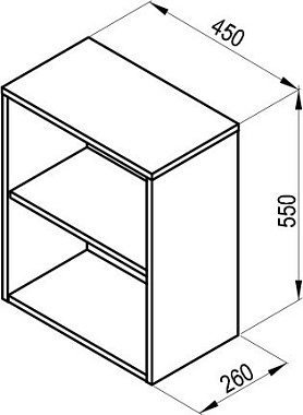 Шкаф подвесной RAVAK Natural X000001055 26х45х55см белый