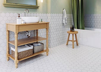 Керамическая мозаика Starmosaic Homework SBH1005 Hexagon big White Matt 29,5х25,6см 0,99кв.м.