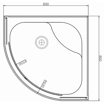 Угловое ограждение BERGES SOLO R 61101 190х80см стекло прозрачное