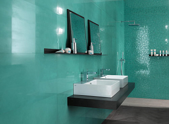 Настенная плитка Atlas Concord Италия Dwell 8DWQ Turquoise 40х80см 1,6кв.м. глянцевая