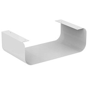 Полка в ванную округлая IDEAL STANDARD TONIC II R4344WG 1-ярусная 26х45см lacquered white glossy