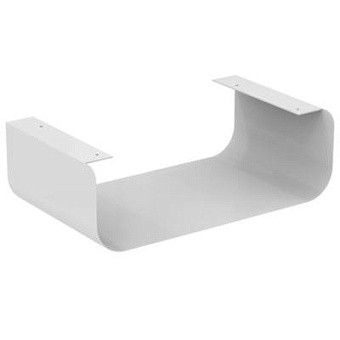 Полка в ванную округлая IDEAL STANDARD TONIC II R4344WG 1-ярусная 26х45см lacquered white glossy