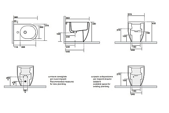 Биде напольное Kerasan Flo 312201*1