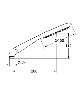 Ручной душ GROHE Rainshower Icon 27276000 серый/хром