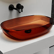 Раковина накладная Abber KRISTALL AT2805Opal 60х40см