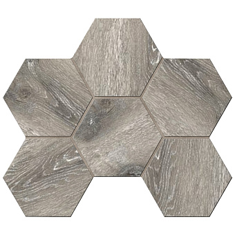 Керамическая мозаика ESTIMA DAINTREE Mosaic/DA03_NS/25x28,5x10/Hexagon Heagon Dark Grey 25х28,5см 0,071кв.м.