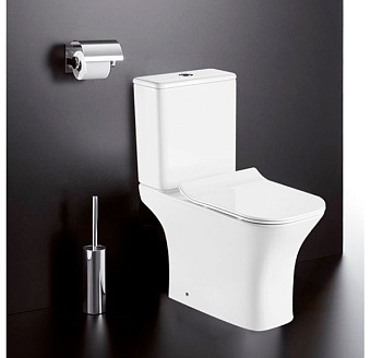 Унитаз напольный MIRSANT SMART УТ000043398 безободковый с микролифтом