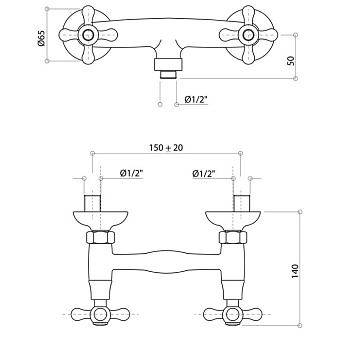 Смеситель для душа Bongio Axel 15523OR00 золотой