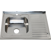 Мойка кухонная MELANA 8060 007/2 L (*10) 80х60см хром