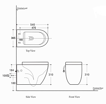 Унитаз подвесной AQUANET Cetus BW BL-102N-WHT безободковый с микролифтом