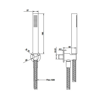 Душевой комплект Bongio Wellness 00830BIM1PR белый матовый