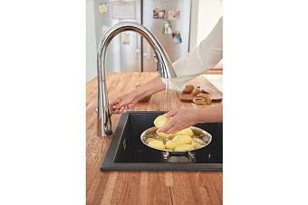Смеситель для кухни GROHE Zedra Touch 30219002 высокий излив хром