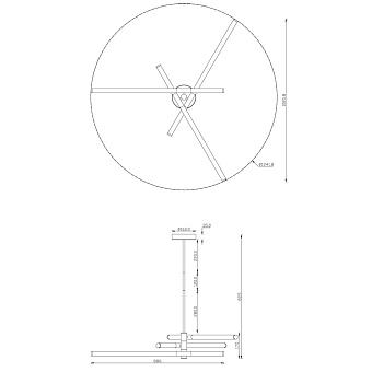 Светильник подвесной Maytoni Axis MOD106CL-L40G3K 40Вт LED