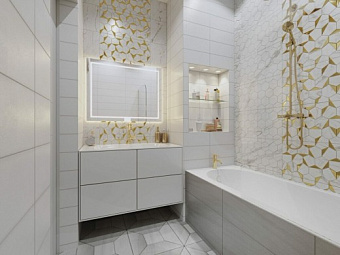 Напольная плитка BERYOZA CERAMICA Marble 482909 белый 41,8х41,8см 1,4кв.м.