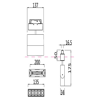 Магнитный трековый светильник Maytoni Points TR015-2-10W3K-B 10,7Вт LED чёрный