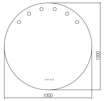 Зеркало Azario Nicole LED-00002514 100х100см с подсветкой