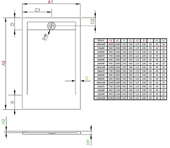 Душевой поддон RADAWAY Teos HTF18090-04 180х90см
