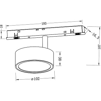 Магнитный трековый светильник Maytoni Rado TR040-4-18W3K-DS 18Вт LED чёрный