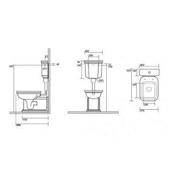 Сливной бачок Kerasan Waldorf 418201